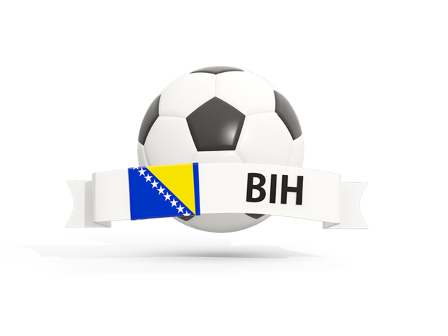 Football with banner. Download flag icon of Bosnia and Herzegovina at PNG format