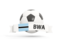 Botswana. Football with banner. Download icon.