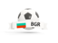 Bulgaria. Football with banner. Download icon.