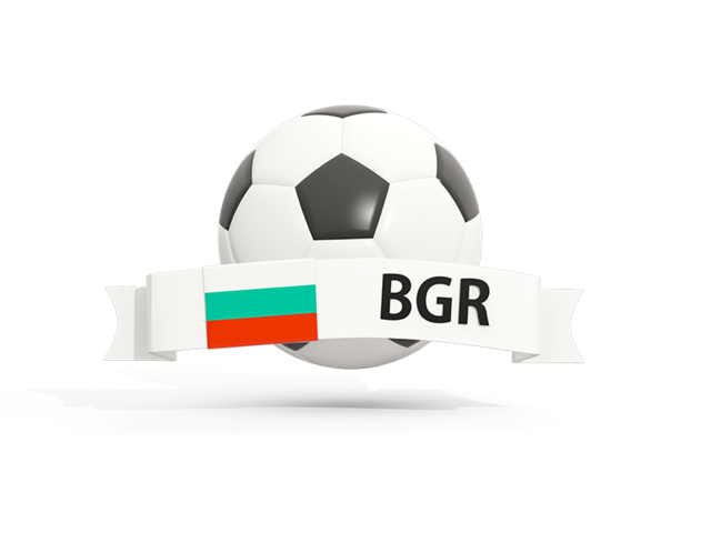 Football with banner. Download flag icon of Bulgaria at PNG format