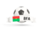 Burkina Faso. Football with banner. Download icon.