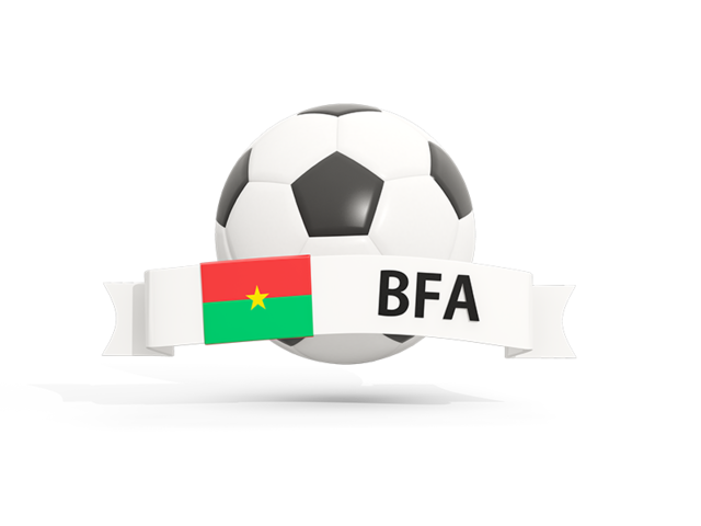Football with banner. Download flag icon of Burkina Faso at PNG format