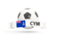 Cayman Islands. Football with banner. Download icon.