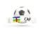 Central African Republic. Football with banner. Download icon.
