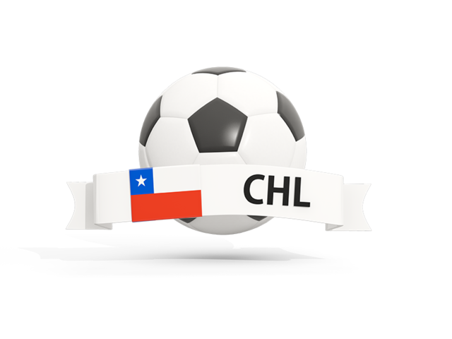 Football with banner. Download flag icon of Chile at PNG format