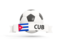 Cuba. Football with banner. Download icon.