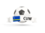 Curacao. Football with banner. Download icon.