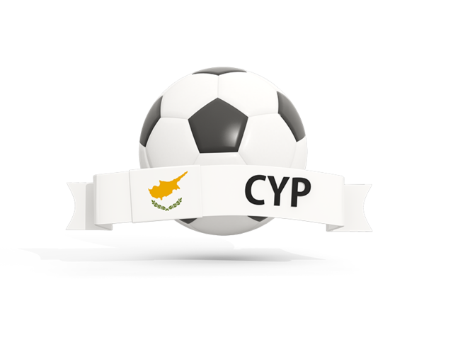 Football with banner. Download flag icon of Cyprus at PNG format