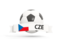 Czech Republic. Football with banner. Download icon.