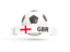 England. Football with banner. Download icon.