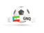 Equatorial Guinea. Football with banner. Download icon.