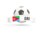 Eritrea. Football with banner. Download icon.
