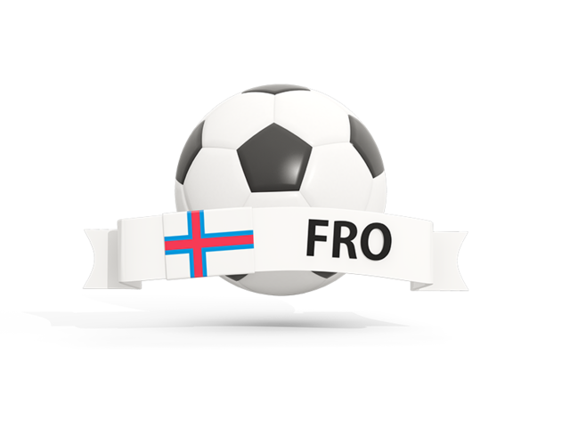 Football with banner. Download flag icon of Faroe Islands at PNG format