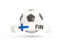 Finland. Football with banner. Download icon.