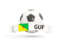 French Guiana. Football with banner. Download icon.