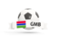 Gambia. Football with banner. Download icon.