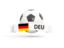 Germany. Football with banner. Download icon.