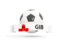 Gibraltar. Football with banner. Download icon.