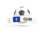 Guam. Football with banner. Download icon.