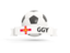 Guernsey. Football with banner. Download icon.