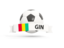 Guinea. Football with banner. Download icon.