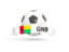 Guinea-Bissau. Football with banner. Download icon.