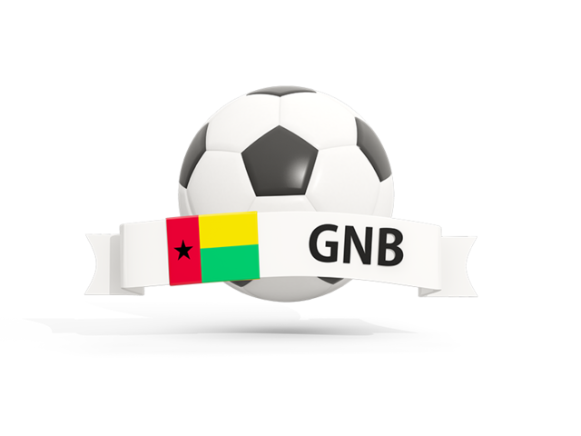 Football with banner. Download flag icon of Guinea-Bissau at PNG format