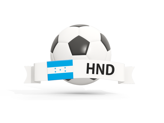 Football with banner. Download flag icon of Honduras at PNG format