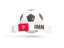 Isle of Man. Football with banner. Download icon.