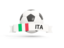 Italy. Football with banner. Download icon.