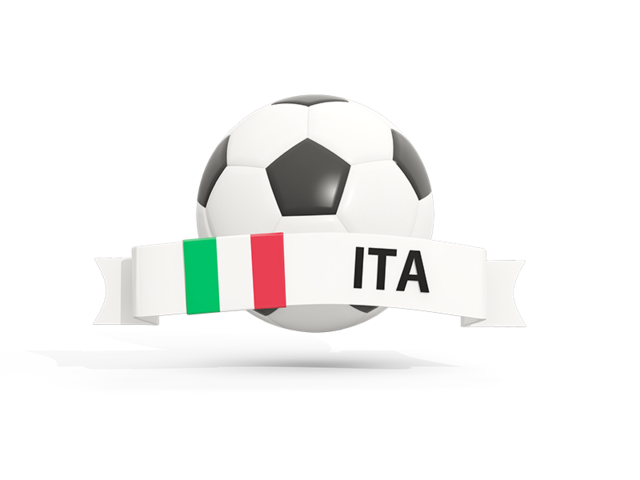 Football with banner. Download flag icon of Italy at PNG format