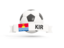 Kiribati. Football with banner. Download icon.