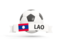 Laos. Football with banner. Download icon.