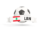 Lebanon. Football with banner. Download icon.