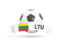 Lithuania. Football with banner. Download icon.