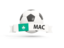 Macao. Football with banner. Download icon.