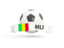 Mali. Football with banner. Download icon.