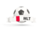 Malta. Football with banner. Download icon.