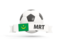 Mauritania. Football with banner. Download icon.