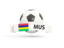 Mauritius. Football with banner. Download icon.