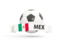 Mexico. Football with banner. Download icon.