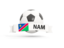 Namibia. Football with banner. Download icon.