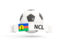 New Caledonia. Football with banner. Download icon.
