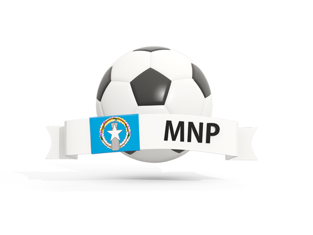 Football with banner. Download flag icon of Northern Mariana Islands at PNG format