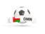 Oman. Football with banner. Download icon.