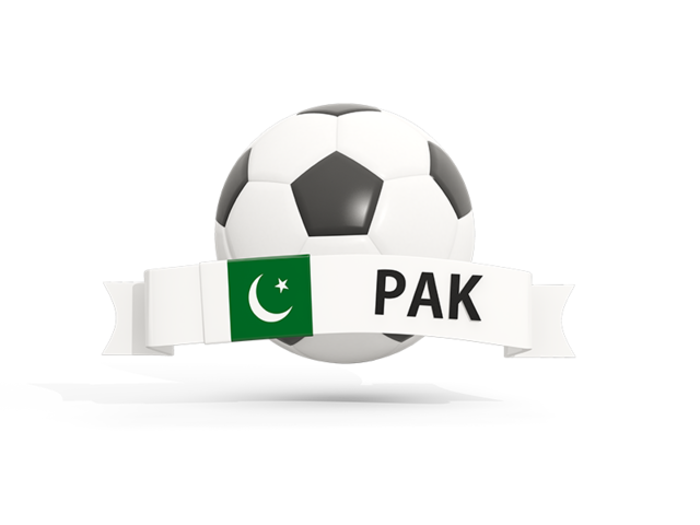 Football with banner. Download flag icon of Pakistan at PNG format