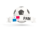 Panama. Football with banner. Download icon.