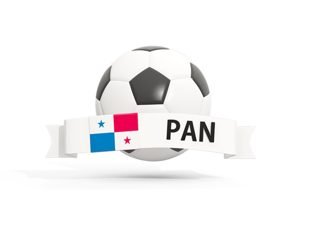 Football with banner. Download flag icon of Panama at PNG format