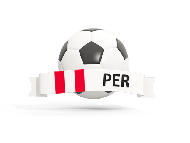 Football with banner. Download flag icon of Peru at PNG format
