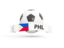 Philippines. Football with banner. Download icon.